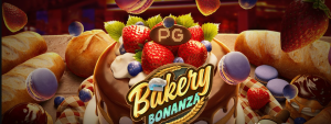 Caça-níqueis Bakery Bonanza com símbolos de doces e pães.